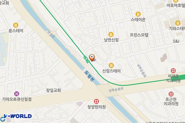 신림동제2공영주차장 위치 지도 — 서울특별시 관악구 신림동 1433-164