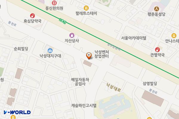 낙성대제1공영주차장 위치 지도 — 서울특별시 관악구 봉천동 1693-62