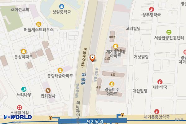 정릉천복개공영 위치 지도 — 서울특별시 동대문구 정릉천동로 83