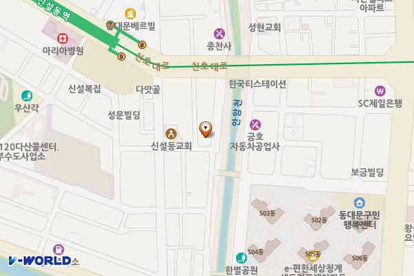 용두동청계공영 위치 지도 — 서울특별시 동대문구 청계천로 5길 47