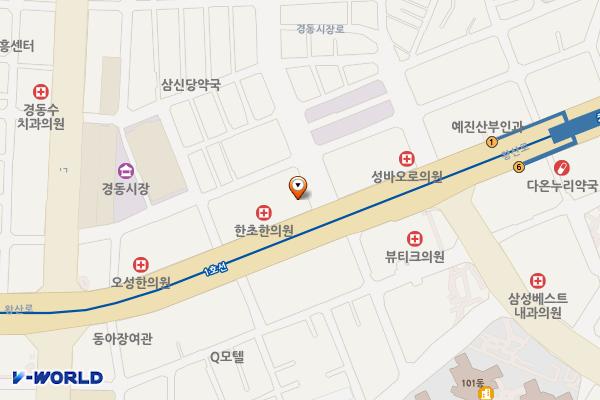 청량리시장제1공영 위치 지도 — 서울특별시 동대문구 경동시장로 1