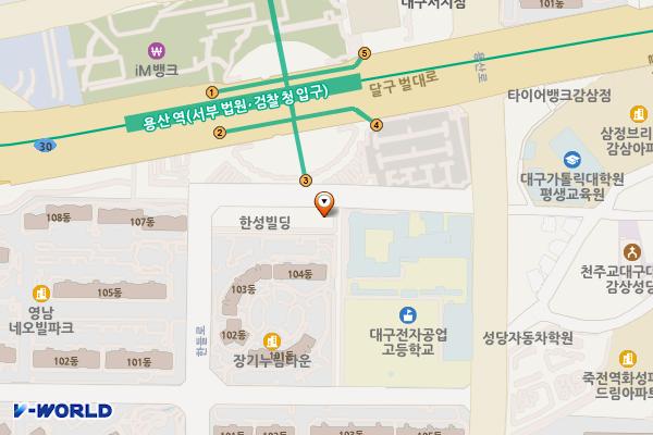 용산환승주차장 위치 지도 — 대구광역시 달서구 한들로 13