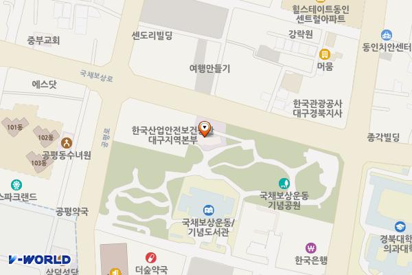 국채보상운동기념공원주차장 위치 지도 — 대구광역시 중구 공평로10길 25