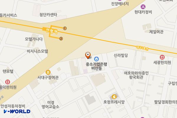 만평R남편주차장 위치 지도 — 대구광역시 서구 서대구로 376