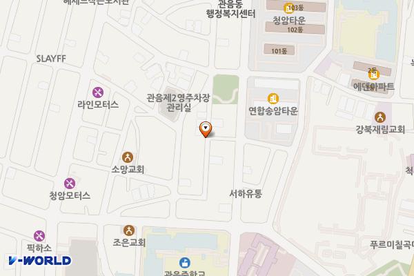 관음중앙로28길인근 위치 지도 — 대구광역시 북구 관음동 1293