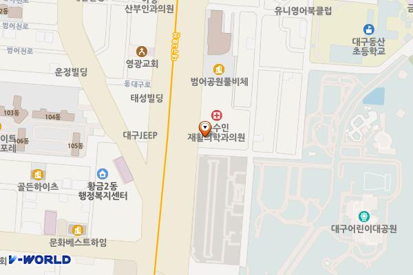 어린이세상역앞 공영주차장 위치 지도 — 대구광역시 수성구 동대구로 194