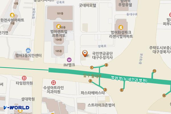 대구은행범어동지점주차장 위치 지도 — 대구광역시 수성구 상록로 4