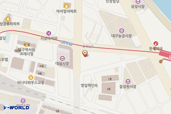 칠성공영주차장 위치 지도 — 대구광역시 북구 칠성남로 196