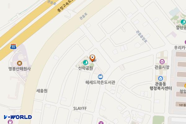 관음중앙로21길인근 위치 지도 — 대구광역시 북구 관음동 1252