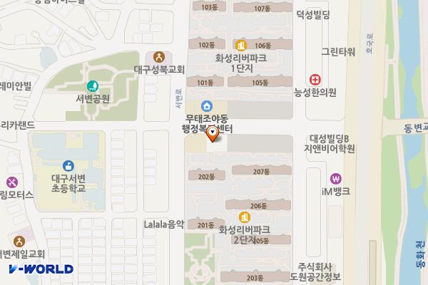 서변2주차장 위치 지도 — 대구광역시 북구 호국로 43길 17