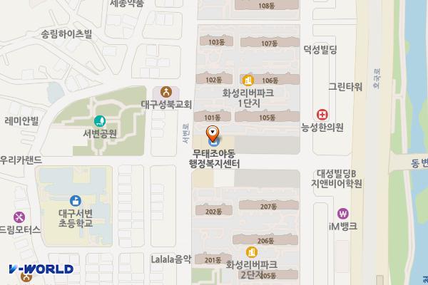 서변1주차장 위치 지도 — 대구광역시 북구 호국로 43길 20