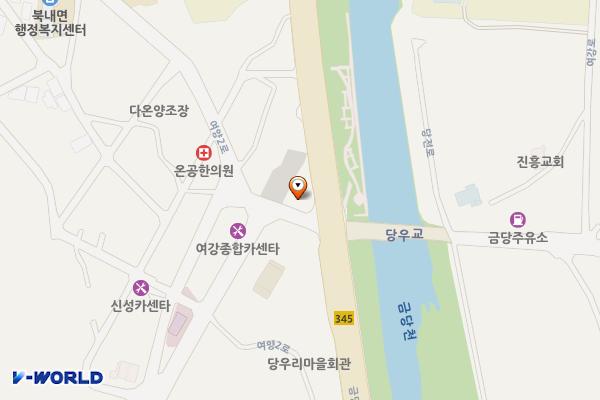 북내공영주차장 위치 지도 — 경기도 여주시 북내면 당전로 5