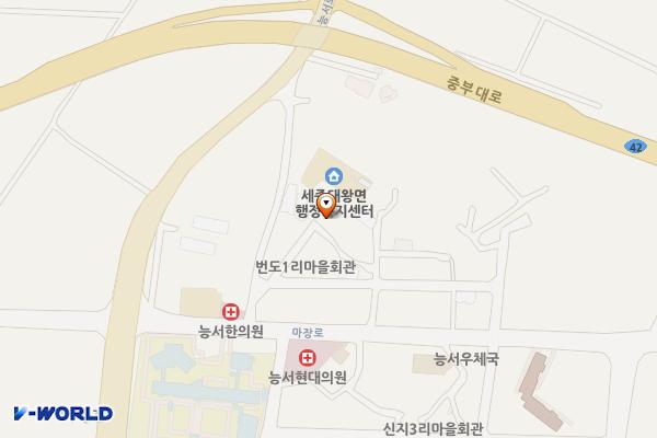 능서면사무소앞 위치 지도 — 경기도 여주시 세종대왕면 번도리 500-5