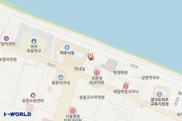 청심로(시청옆) 위치 지도 — 경기도 여주시 청심로 155-12