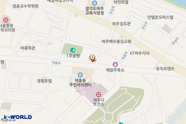 여흥로(여흥동사무소 ～ 여흥초교 후문) 위치 지도 — 경기도 여주시 여흥로 151-2