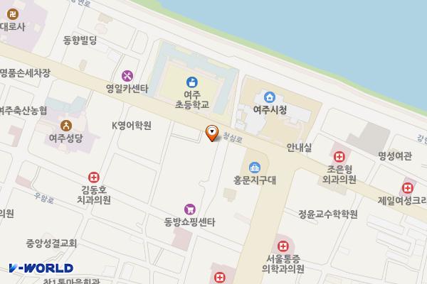 세종로(샘터식당 ～ 제중약국) 위치 지도 — 경기도 여주시 청심로 146