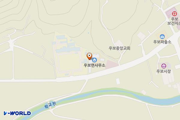 우보면 행정복지센터 주차장 위치 지도 — 대구광역시 군위군 우보면 이화리 1195-6