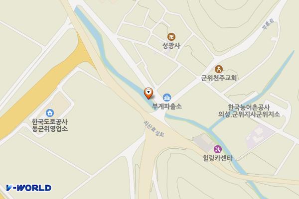 부계 공영주차장 위치 지도 — 대구광역시 군위군 부계면 창평리 1157-9