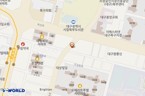 고성북로2인근 위치 지도 — 대구광역시 북구 고성북로 50-2
