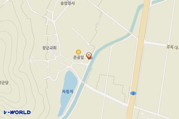 장군마을 주차장 위치 지도 — 대구광역시 군위군 효령면 장군리 116-5
