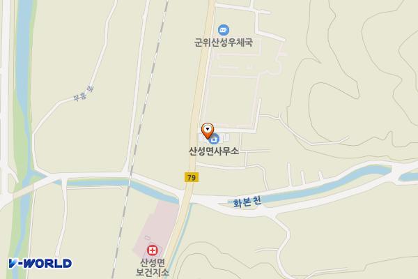 산성면 행정복지센터 주차장 위치 지도 — 대구광역시 군위군 산성면 화본리 1164-3