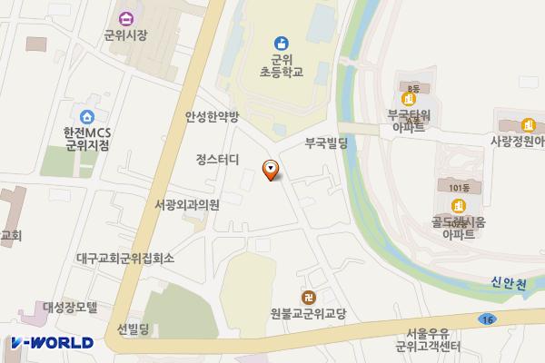군위 동부2리회관앞 주차장 위치 지도 — 대구광역시 군위군 군위읍 동서5길 19