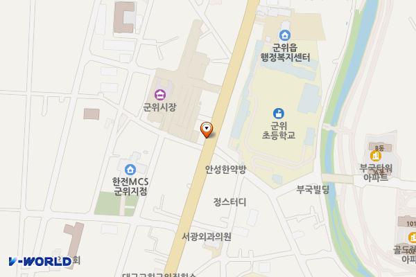 군위읍3노상주차장 위치 지도 — 대구광역시 군위군 군위읍 서부리 22-8