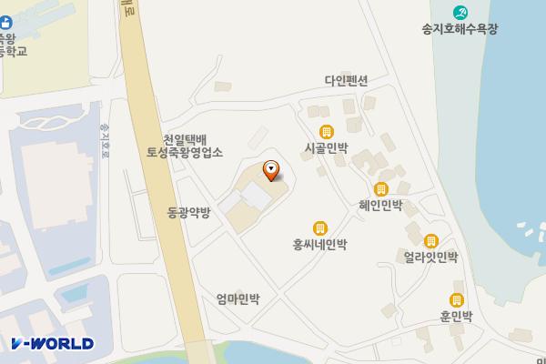 죽왕면행정복지센터 2주차장 위치 지도 — 강원특별자치도 고성군 죽왕면 오호리 169-1