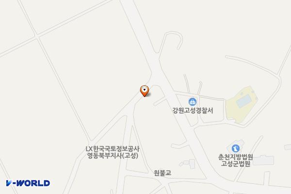 고성군립도서관 위치 지도 — 강원특별자치도 고성군 간성읍 수성로 160