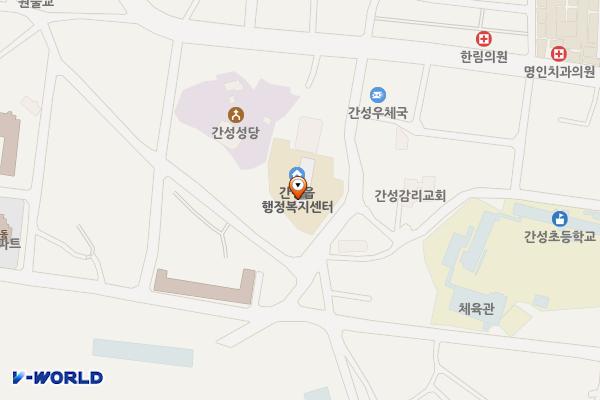 간성읍행정복지센터 위치 지도 — 강원특별자치도 고성군 간성읍 간성로67번길 14