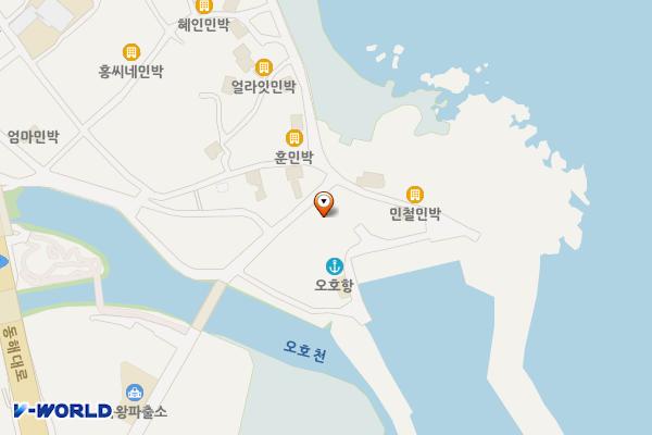 죽왕면복지회관 앞 위치 지도 — 강원특별자치도 고성군 죽왕면 오호리 29-9