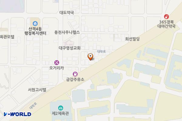 경대북문건너 위치 지도 — 대구광역시 북구 대학로 51