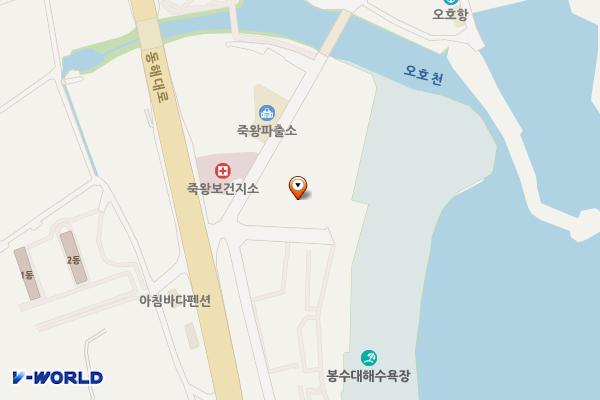 봉수대해수욕장 위치 지도 — 강원특별자치도 고성군 죽왕면 오호리 68-21