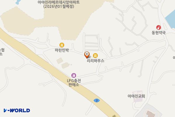 대양호대게 뒤 위치 지도 — 강원특별자치도 고성군 토성면 아야진리 67-35