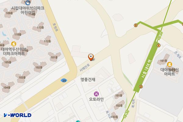 나눔제22호 위치 지도 — 경기도 시흥시 대야동 293-13