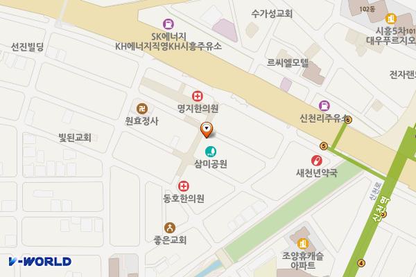 삼미복합센터 위치 지도 — 경기도 시흥시 신천동 736