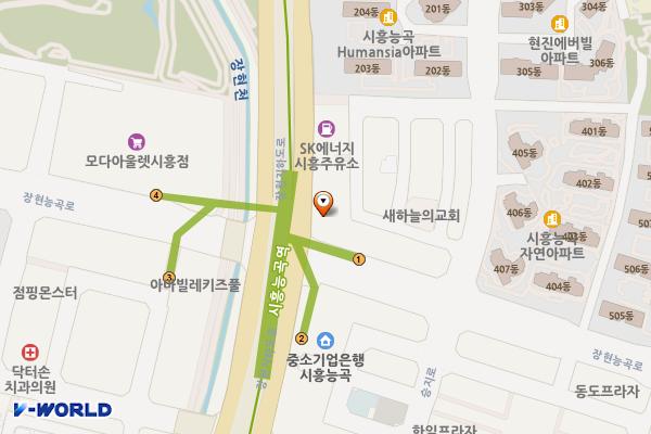 능곡역 1번 출구 위치 지도 — 경기도 시흥시 능곡동 506