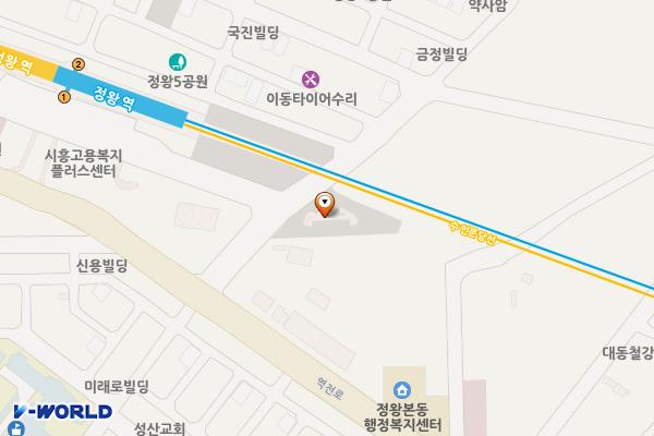 정왕역 위치 지도 — 경기도 시흥시 정왕동 876-366(정왕역)