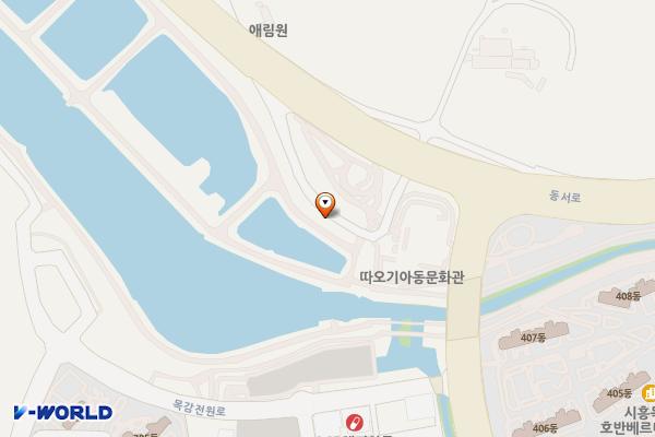 물왕저수지(따오기공원 인근) 노상 위치 지도 — 경기도 시흥시 물왕동 61-1