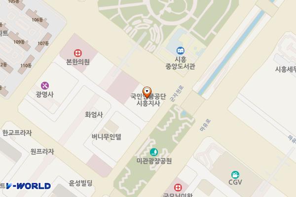 48블록(KDB산업은행인근) 위치 지도 — 경기도 시흥시 정왕동 1726-5