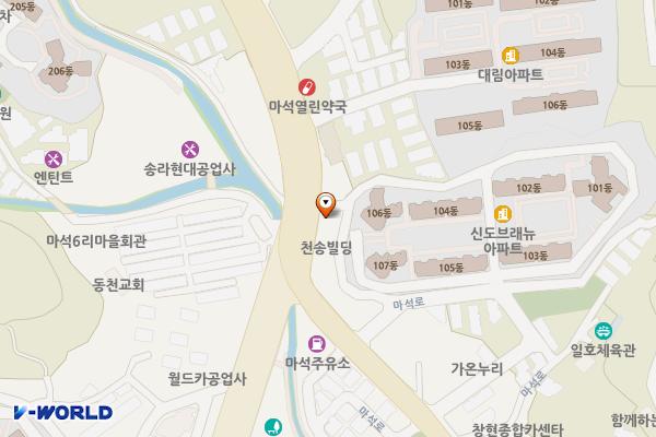 화도 제9공영 위치 지도 — 경기도 남양주시 화도읍 마석우리 598-3