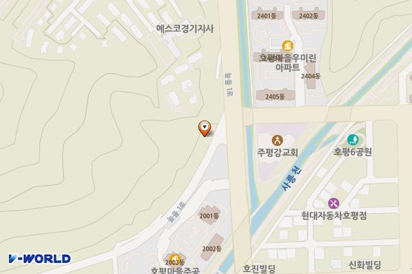 호평 제2공영 위치 지도 — 경기도 남양주시 호평동 542-3