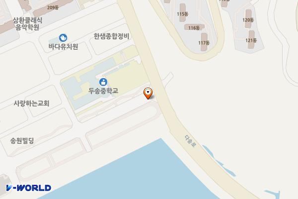 통일아시아드공원 일원 노상공영 위치 지도 — 부산광역시 사하구 다대동 1595