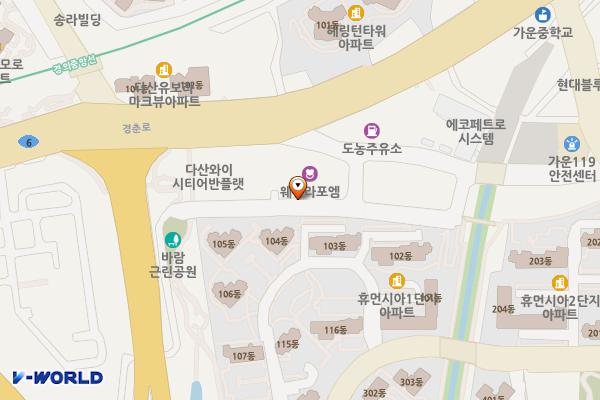 다산 노상제2 위치 지도 — 경기도 남양주시 다산동 718