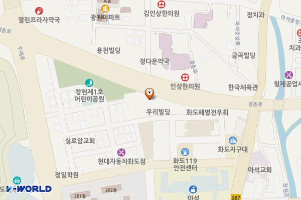 화도 제7공영 위치 지도 — 경기도 남양주시 화도읍 창현리 734