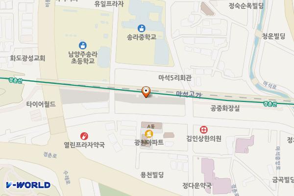 화도 제1공영 위치 지도 — 경기도 남양주시 화도읍 마석우리 334-11