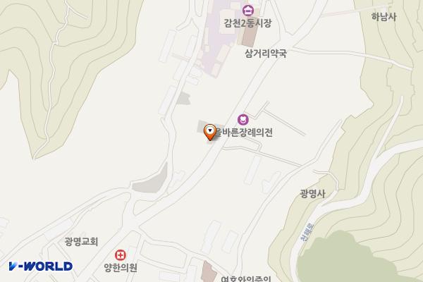 감내 공영주차장 위치 지도 — 부산광역시 사하구 옥천로 57-1
