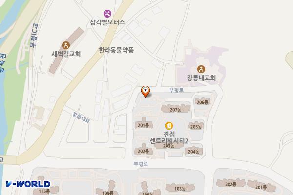 진접 제4공영 위치 지도 — 경기도 남양주시 진접읍 부평리 755