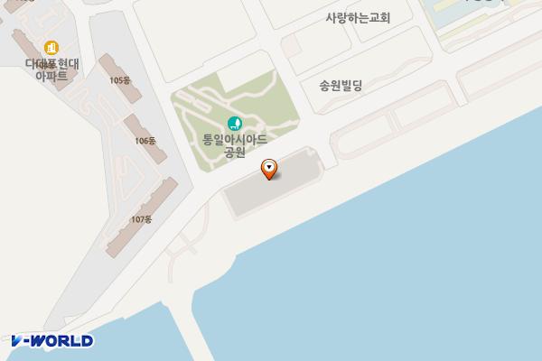다대2동 공영주차장 위치 지도 — 부산광역시 사하구 다대동 1588