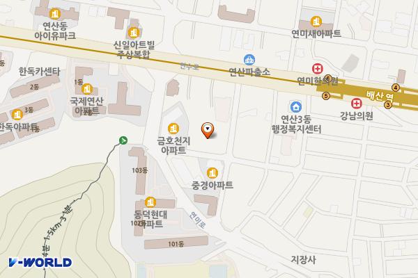 연삼행복공영주차장 위치 지도 — 부산광역시 연제구 연산동 1829